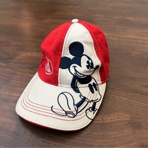 Disney Mickey Mouse Adult Baseball Cap Red & White